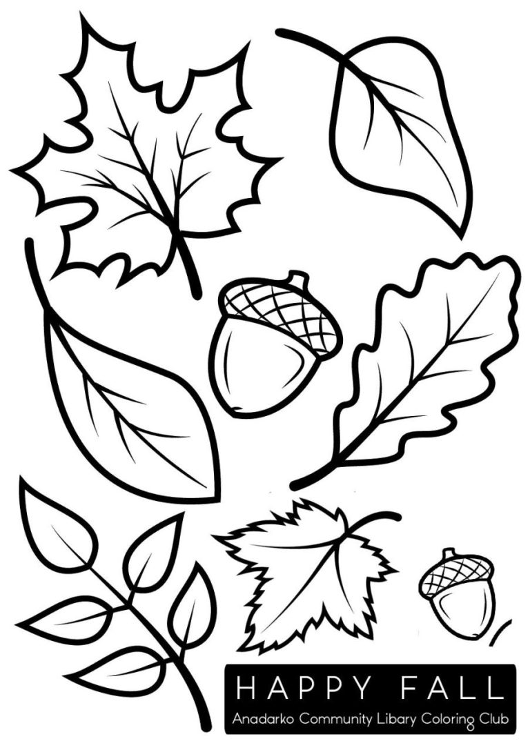 Coloring Pages Of Fall Leaves