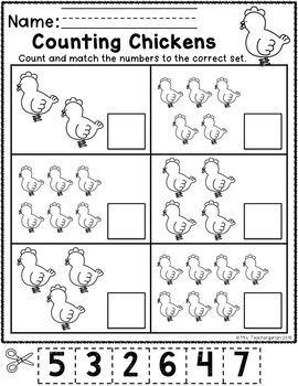 Counting Numbers 1-10 Worksheets For Kindergarten