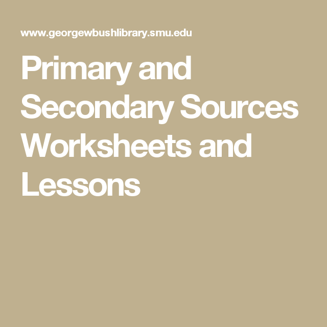 7th Grade Primary And Secondary Sources Worksheet With Answers