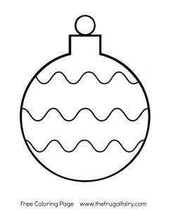 Free Christmas Ornament Coloring Pages at Free