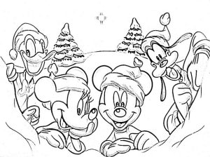 Free Disney Christmas Coloring Pages at Free