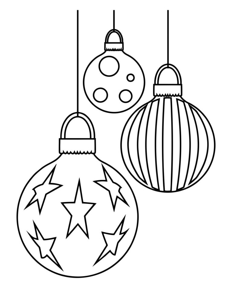 Coloring Page Christmas Ornaments