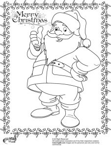 Santa Claus Coloring Pages Team colors