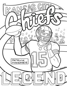 Kansas Chiefs Coloring Pages Learny Kids
