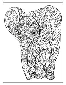 Elephant Mandala Coloring Pages 50 Page Elephant Coloring Book for