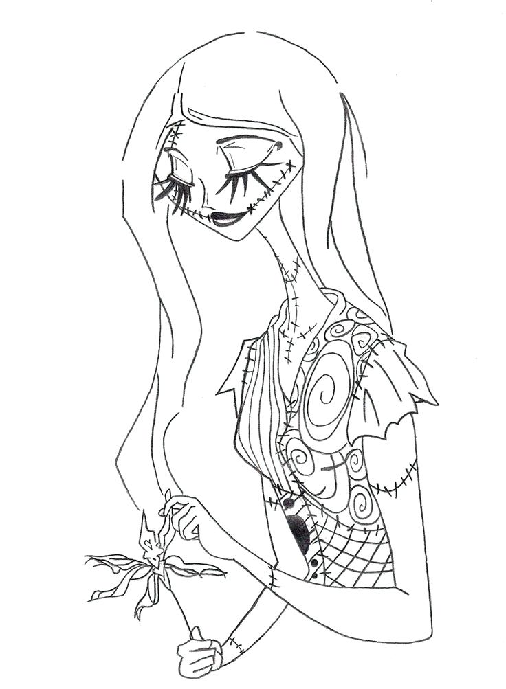 Nightmare Before Christmas Jack And Sally Coloring Pages