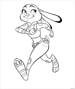 Judy Hopps from Zootopia 1 Coloring Pages Cartoons Coloring Pages