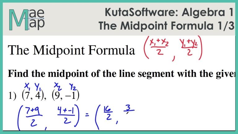 Distance Formula Kuta Software Infinite Geometry Answers
