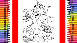 The Coloring Couple Presents Tom & Jerry Merry Christmas How to