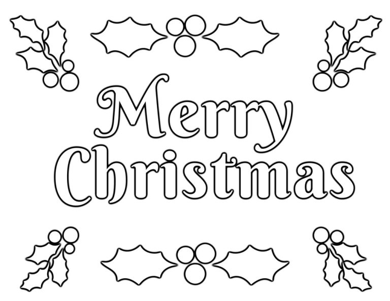 Coloring Page Merry Christmas