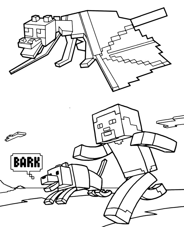 Ender Dragon Minecraft Coloring Pages