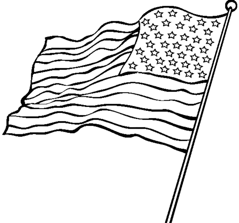 Usa Flag Color Page