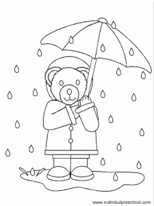 Rain Coloring Page Coloring Home