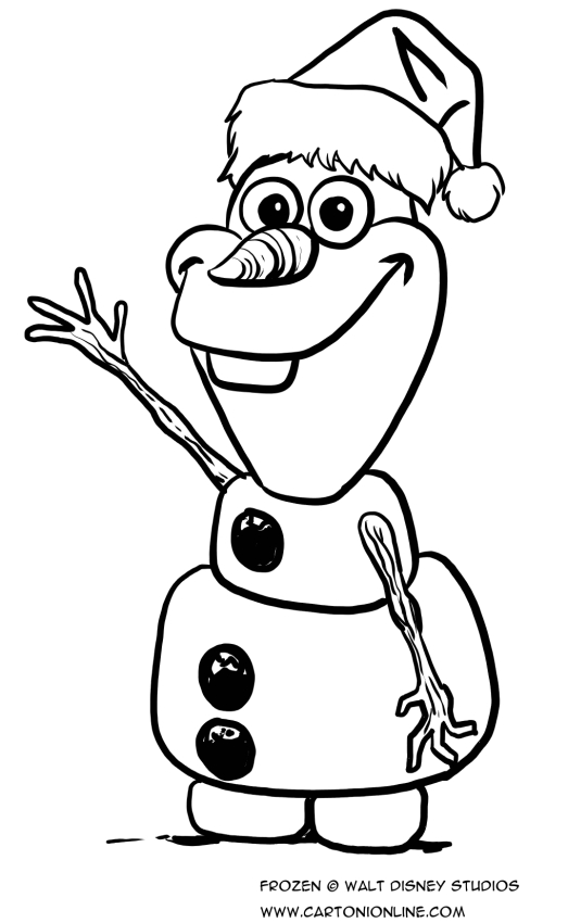 Olaf Christmas Coloring Pages at Free printable