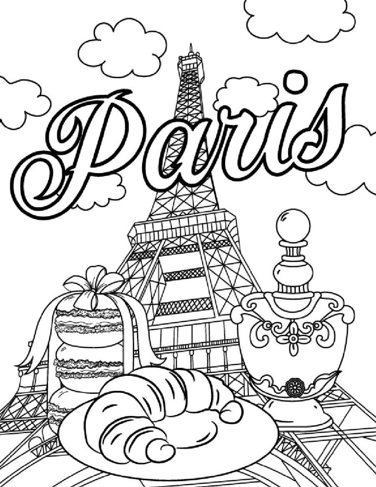 Coloring Page Paris