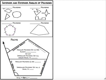 Interior And Exterior Angles Of Polygons Worksheet Doc