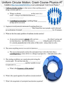 Uniform Circular Motion Worksheet Grade 8