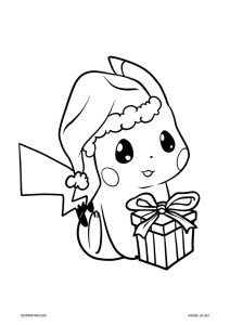 Pokemon Christmas Coloring Pages Coloring with Kids