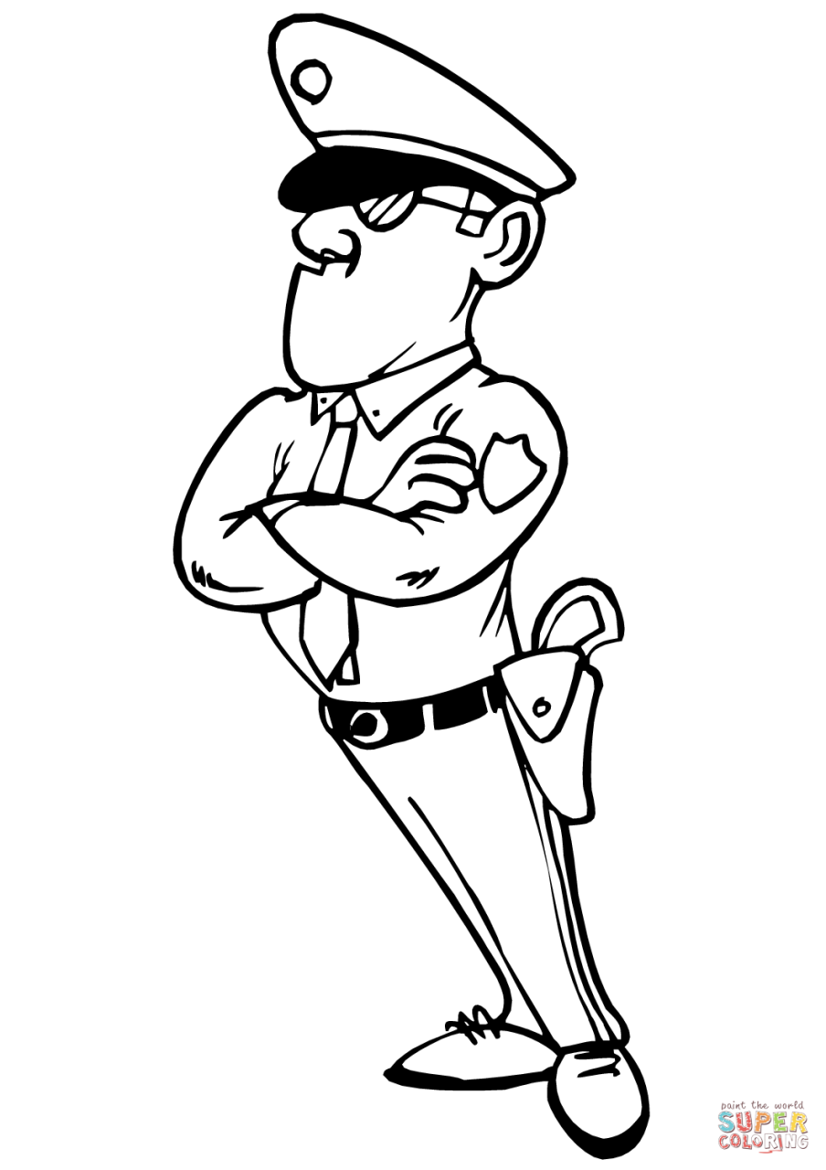 Police Officer coloring page Free Printable Coloring Pages