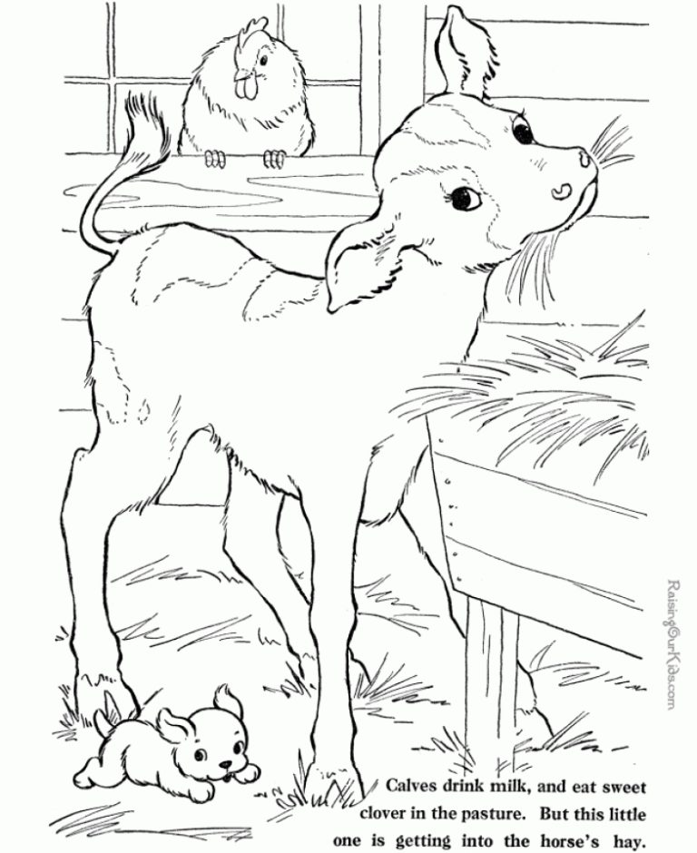 Coloring Pages Of Farm Animals