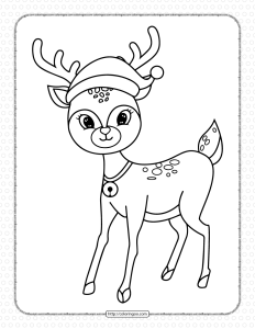 Printable Christmas Reindeer Coloring Pages for Kids Free Printable