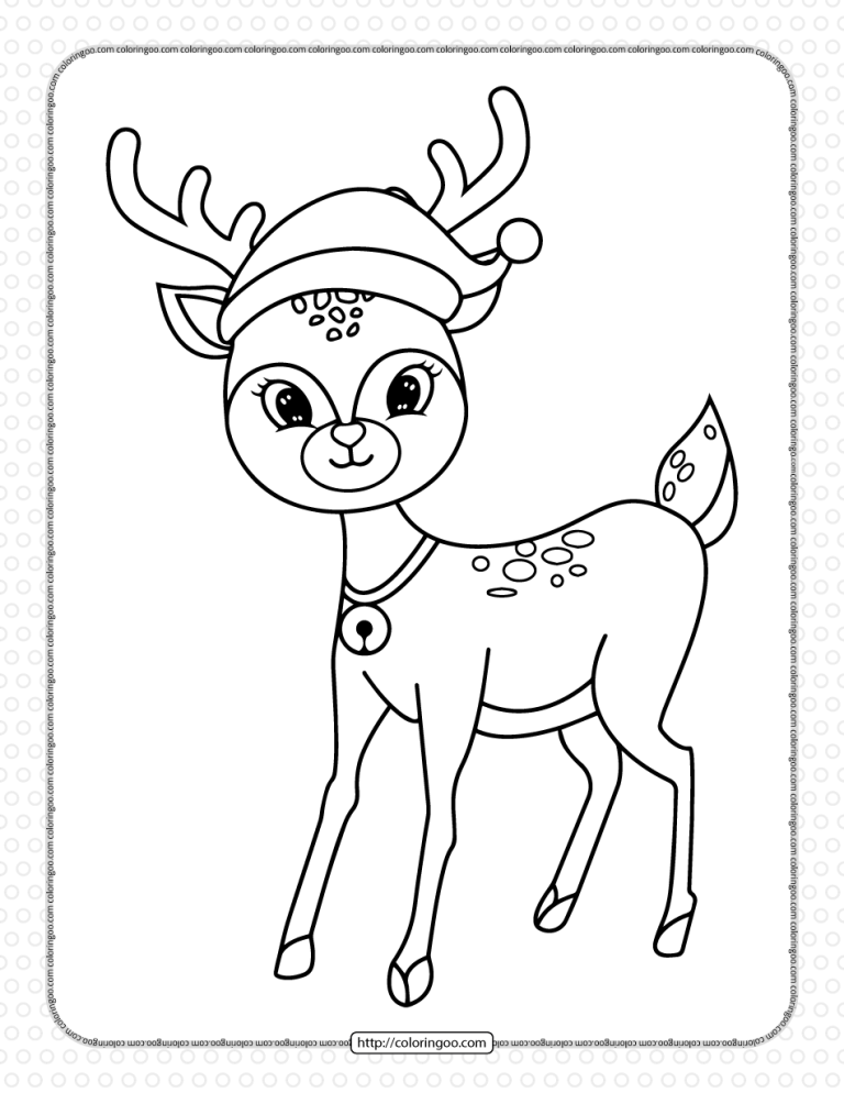 Christmas Coloring Page Reindeer