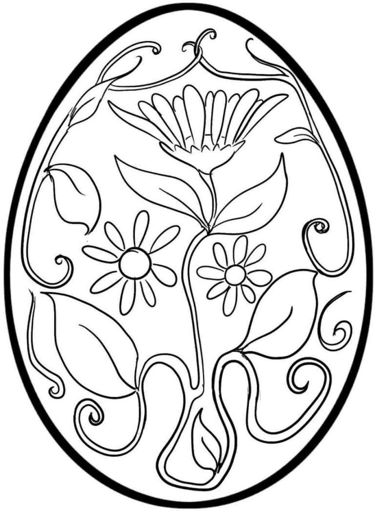Coloring Pages Easter Eggs Printable