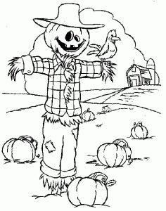 20+ Free Printable Scarecrow Coloring Pages