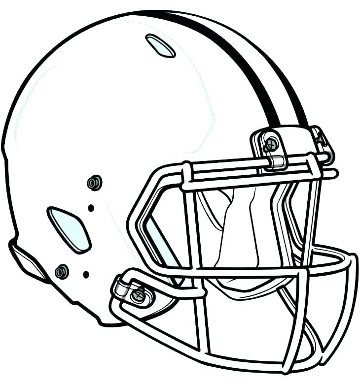 Football Helmet Coloring Page