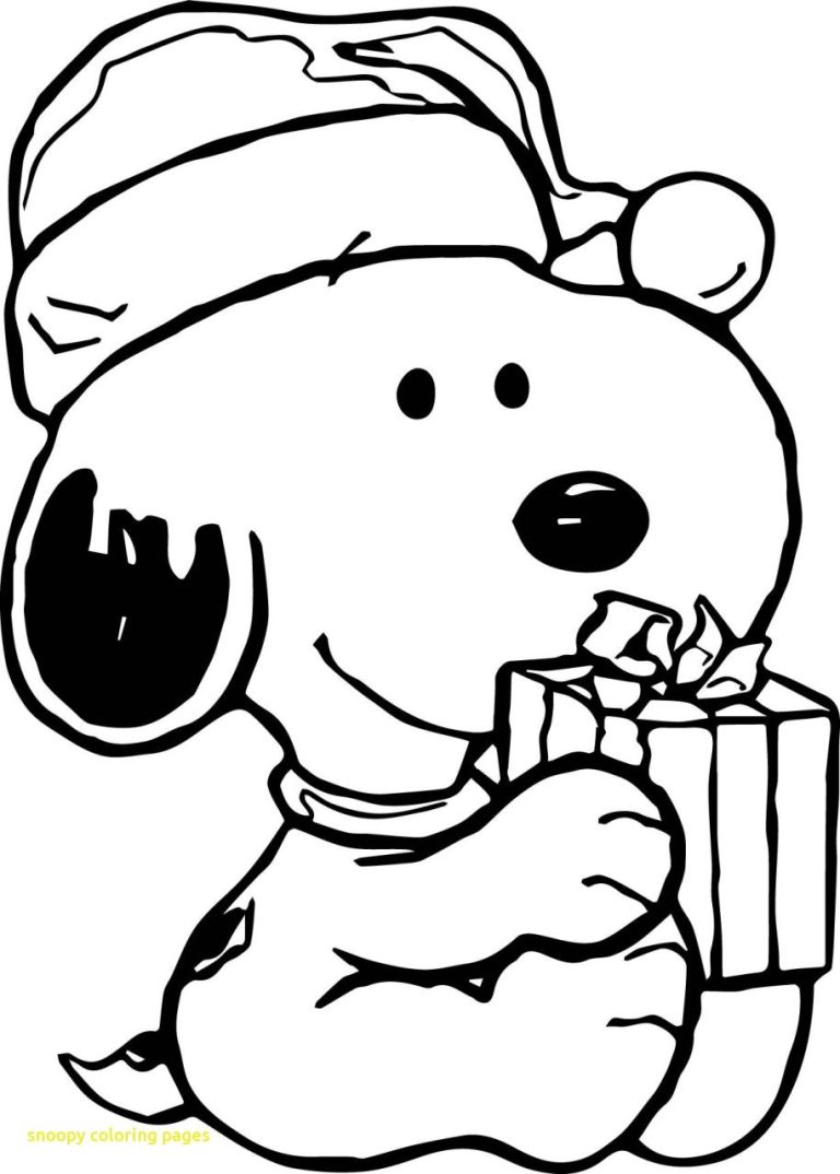 Snoopy And Woodstock Christmas Coloring Pages
