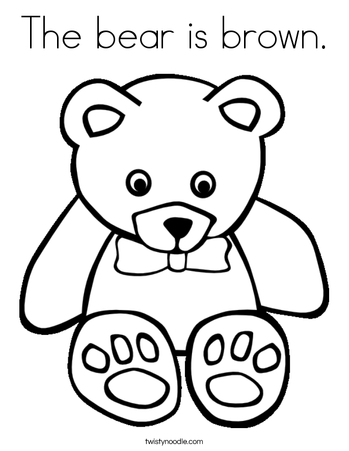 Brown Bear Coloring Pages