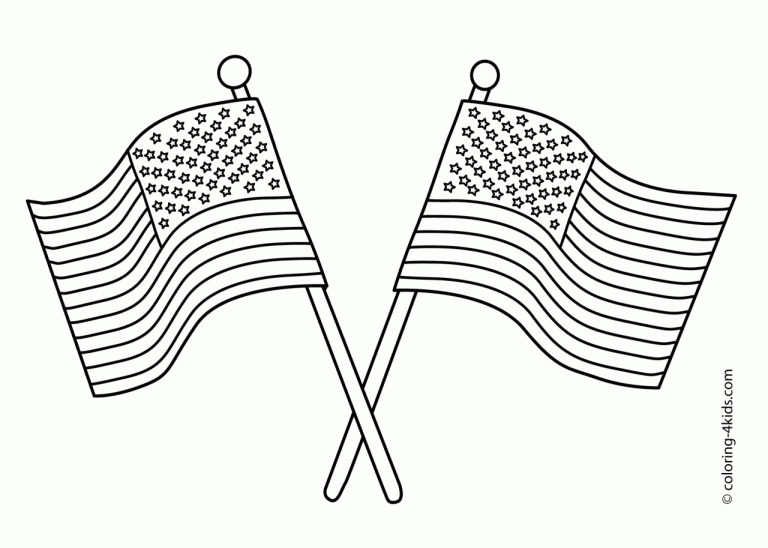 Flag Of Usa Coloring Page