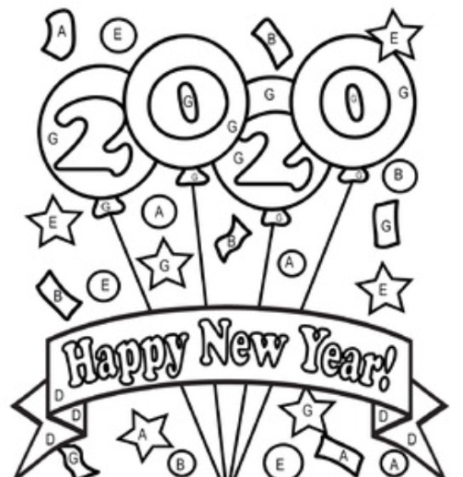 New Year Coloring Pages 2022