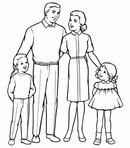 Family Picture Coloring Page Coloring Home