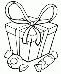 Christmas Present Coloring Page Coloring Home