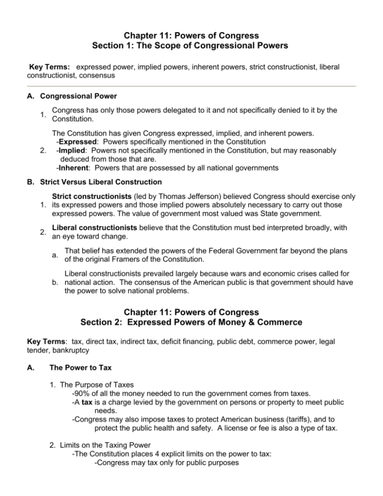 Congressional Committees Worksheet Answer Key