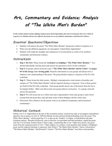 Art, Commentary and Evidence Analysis of "The White Man's Burden"