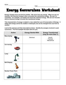 Energy Transformation And Conservation Worksheet Answer Key worksheeta