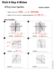 Writing Equations From Graphs Worksheet