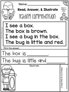 Short Vowel Reading Comprehension Worksheets Learning How to Read