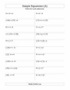 50 solving for Y Worksheet in 2020 One step equations, Multi step
