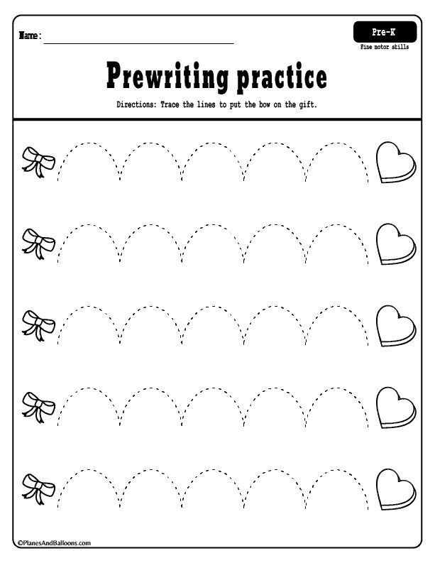 Preschool Pre Writing Worksheets Free