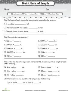 4th Grade Measurement Conversion Worksheets