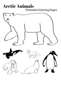 Arctic Animals Printable Coloring Pages Polar animals, Arctic animals