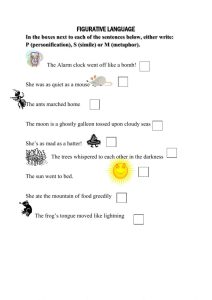 figurative language activities and printables by love what informal