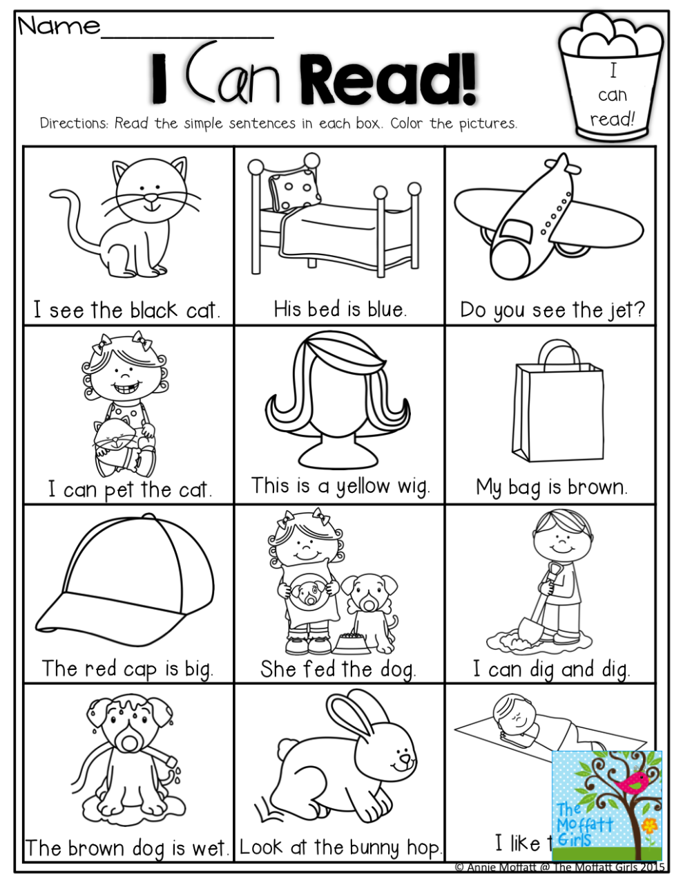 I Can Read! Simple sentences that kids can decode with sight words, CVC