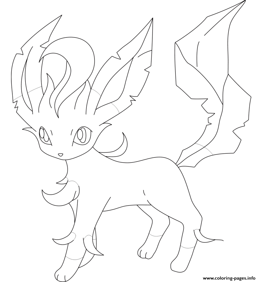 Leafeon Coloring Page