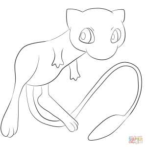 Pokemon Mew coloring page Free Printable Coloring Pages
