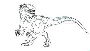 Scary Indoraptor Coloring Page Free Printable Coloring Pages for Kids