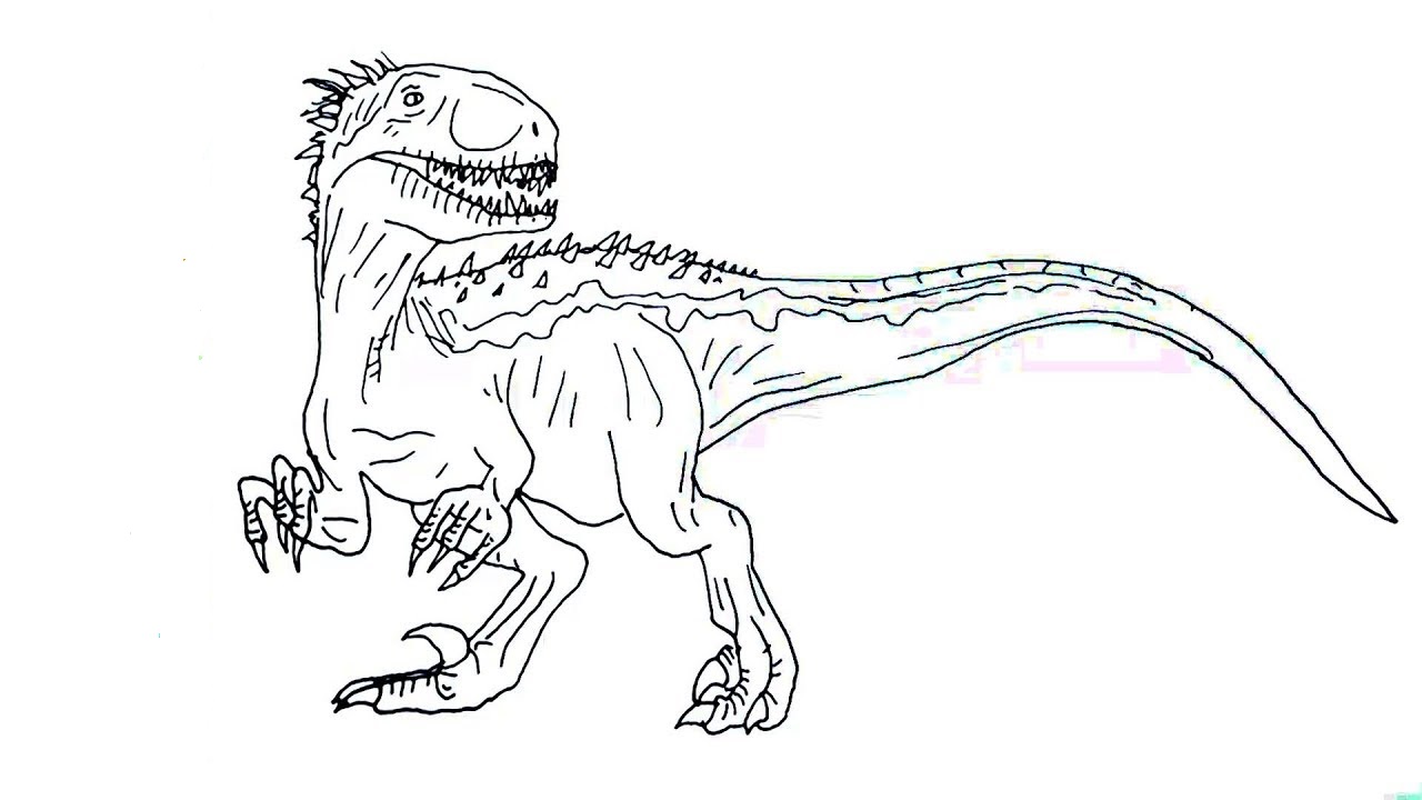 Scary Indoraptor Coloring Page Free Printable Coloring Pages for Kids